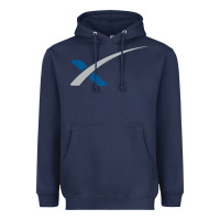 Navy space X Heavyweight Hoodie - artisFamous