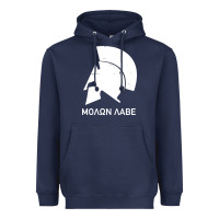 Navy spartan helmet Heavyweight Hoodie - artisFamous