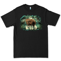 Black Stay wild night Grizzly Bear Premium Tee - HowdyJamesFarm