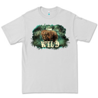 Dove Grey Stay wild night Grizzly Bear Premium Tee - HowdyJamesFarm