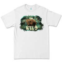 White Stay wild night Grizzly Bear Premium Tee - HowdyJamesFarm