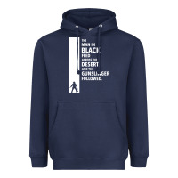 Navy the man in black fled across the desert Heavyweight Hoodie - artisFamous