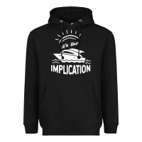 Black the implication   its always sunny in philadelphia Heavyweight Hoodie - artisFamous