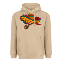 Mushroom maracas sombrero mexican Heavyweight Hoodie - artisFamous