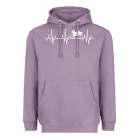 Lavender heartbeat recumbent bicycle bike cyclist biking Heavyweight Hoodie - artisFamous