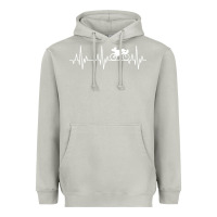Moon Dust heartbeat recumbent bicycle bike cyclist biking Heavyweight Hoodie - artisFamous