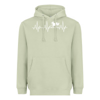 Matcha heartbeat recumbent bicycle bike cyclist biking Heavyweight Hoodie - artisFamous