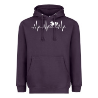 Heartbeat Recumbent Bicycle Bike Cyclist Biking Heavyweight Hoodie | Teevron