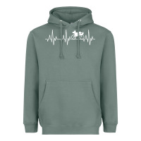 Sage heartbeat recumbent bicycle bike cyclist biking Heavyweight Hoodie - artisFamous