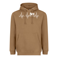 Toasted Coconut heartbeat recumbent bicycle bike cyclist biking Heavyweight Hoodie - artisFamous