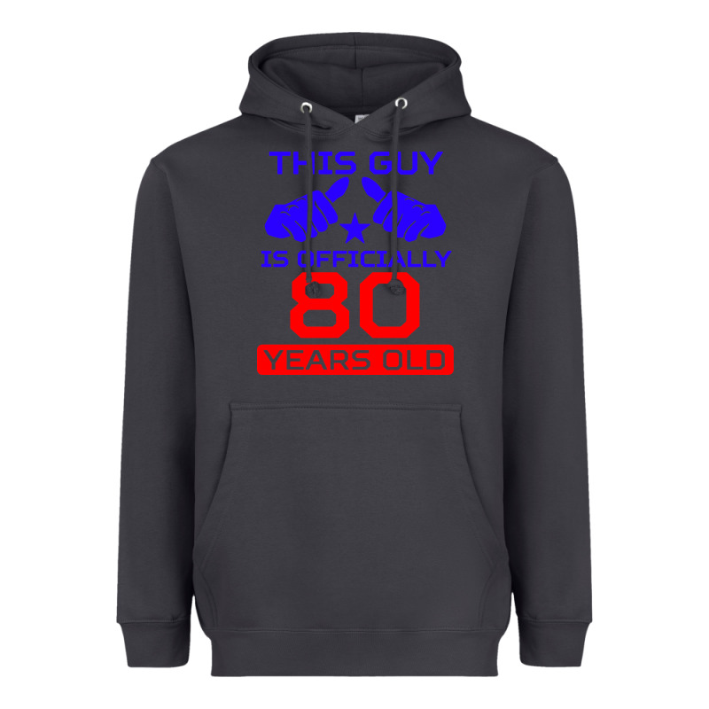 This Guy Is 80 Years Funny 80th Birthday Heavyweight Hoodie by artisFamous | Teevron