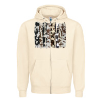 Sandshell cowhide brushstroke Zipper Hoodie - AdoDesignShop