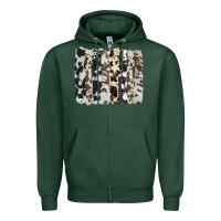 Sports Green cowhide brushstroke Zipper Hoodie - AdoDesignShop