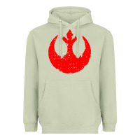 Matcha distressed rebel alliance symbol Heavyweight Hoodie - artisFamous