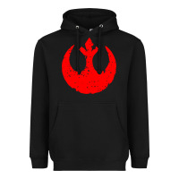 Black distressed rebel alliance symbol Heavyweight Hoodie - artisFamous