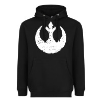 Black distressed rebel alliance symbol Heavyweight Hoodie - artisFamous