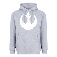 Heather Grey distressed rebel alliance symbol Heavyweight Hoodie - artisFamous