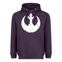 Plum distressed rebel alliance symbol Heavyweight Hoodie - artisFamous