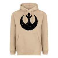 Mushroom distressed rebel alliance symbol Heavyweight Hoodie - artisFamous