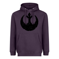 Plum distressed rebel alliance symbol Heavyweight Hoodie - artisFamous