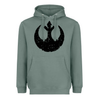 Sage distressed rebel alliance symbol Heavyweight Hoodie - artisFamous