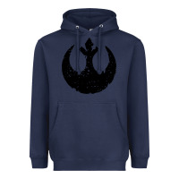 Navy distressed rebel alliance symbol Heavyweight Hoodie - artisFamous