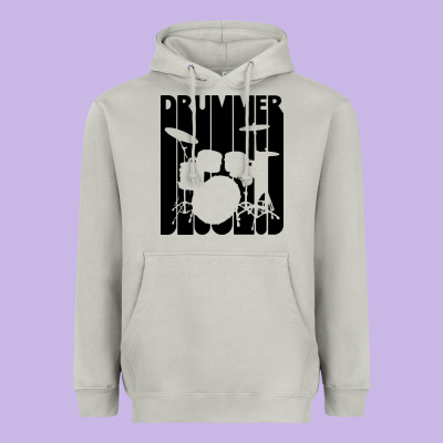 Vintage Retro Drummer Heavyweight Hoodie Designed By Artisfamous