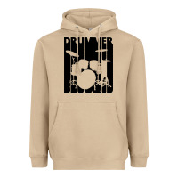 Mushroom vintage retro drummer Heavyweight Hoodie - artisFamous