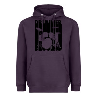 Plum vintage retro drummer Heavyweight Hoodie - artisFamous
