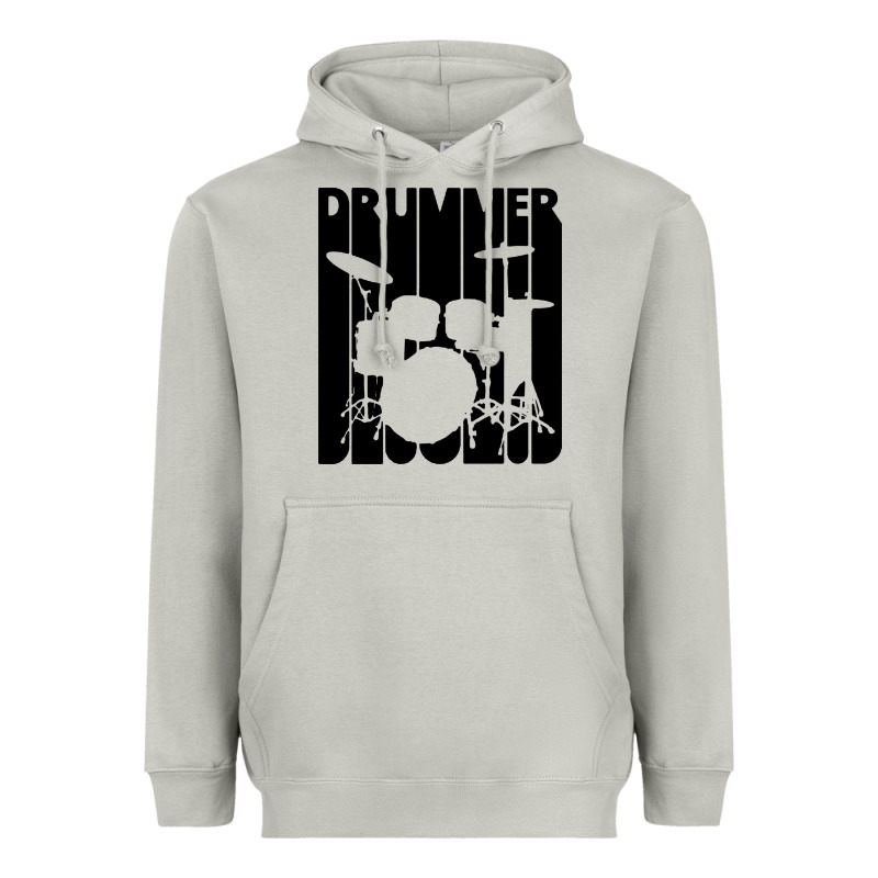 Vintage Retro Drummer Heavyweight Hoodie by artisFamous | Teevron