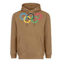 Toasted Coconut Olympic Rings Heavyweight Hoodie - artisFamous