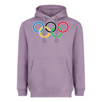 Lavender Olympic Rings Heavyweight Hoodie - artisFamous