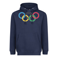Navy Olympic Rings Heavyweight Hoodie - artisFamous