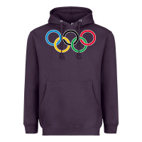 Plum Olympic Rings Heavyweight Hoodie - artisFamous
