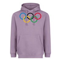 Lavender Olympic Rings Heavyweight Hoodie - artisFamous