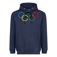 Navy Olympic Rings Heavyweight Hoodie - artisFamous