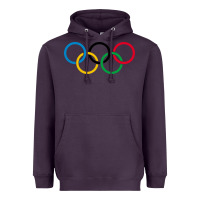 Plum Olympic Rings Heavyweight Hoodie - artisFamous