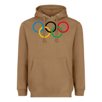 Toasted Coconut Olympic Rings Heavyweight Hoodie - artisFamous