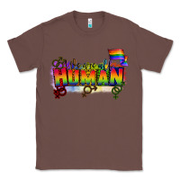Chestnut We are all human Classic Tee - CowGirlArtShop