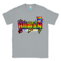 Heather Grey We are all human Classic Tee - CowGirlArtShop