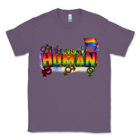 Lavender We are all human Classic Tee - CowGirlArtShop
