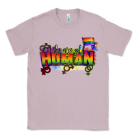 Lilac We are all human Classic Tee - CowGirlArtShop