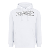 White Discord American Label Record Heavyweight Hoodie - artisFamous