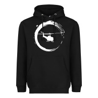 Black helicopter Heavyweight Hoodie - artisFamous