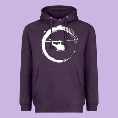 Helicopter Heavyweight Hoodie Designed By Artisfamous