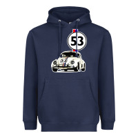 Navy herbie 53 Heavyweight Hoodie - artisFamous