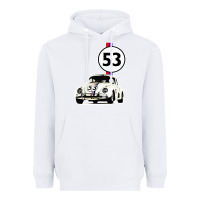 White herbie 53 Heavyweight Hoodie - artisFamous