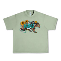 Oil Green mama bear sunflowers leopard cowhide mother's day Urban Heavy Tee - Jasminsmagicworld