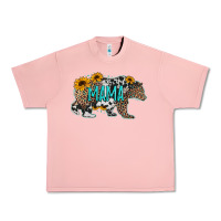 Salmon mama bear sunflowers leopard cowhide mother's day Urban Heavy Tee - Jasminsmagicworld