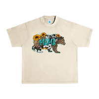Sandshell mama bear sunflowers leopard cowhide mother's day Urban Heavy Tee - Jasminsmagicworld